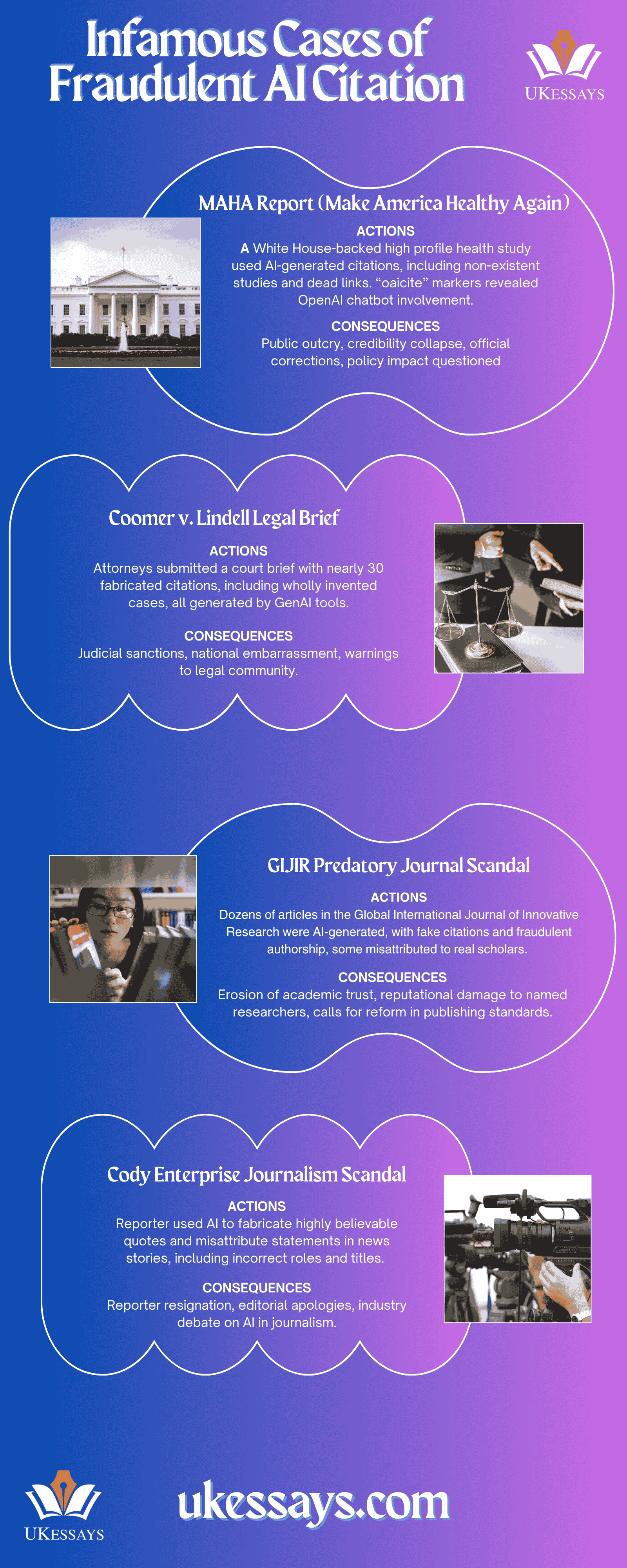 INFOGRAPHIC: Infamous Cases of Fraudulent AI-Generated Citations